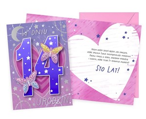Obrazek Karnet Urodziny 14
