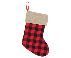 Obrazek Skarpeta świąteczna czerwono-czarna rozm. 40,5cm