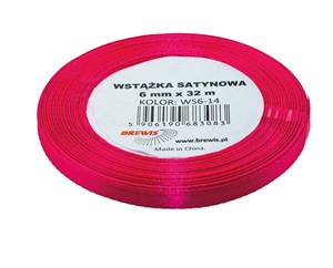 Obrazek Wstążka satynowa różowa 6mmx32m