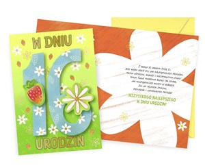Obrazek Karnet Urodziny 16