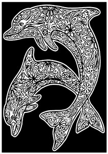 Obrazek Kolorowanka Welwetowa Colorvelvet A4 Delfiny