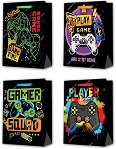 Obrazek Torebki prezentowe WK 22268 S mix wzorów 12 sztuk