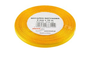 Picture of Wstążka satynowa żółta 6mmx32m