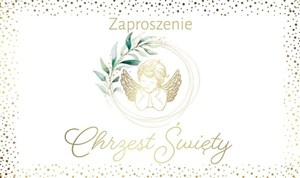 Obrazek Zaproszenie Chrzest (10szt)