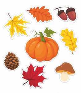 Picture of Dekoracje okienne jesienne 8szt