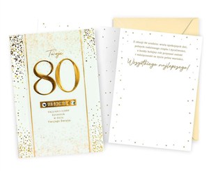 Obrazek Karnet B6 Urodziny 80