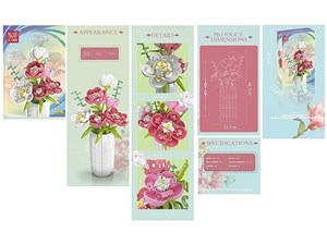 Obrazek Klocki - kwiaty w wazonie