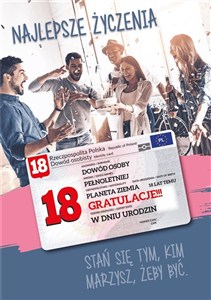 Picture of Karnet Urodziny Osiemnastka Gift-M