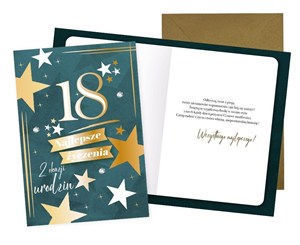 Obrazek Karnet Urodziny 18