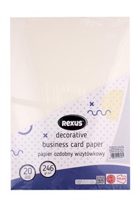 Picture of Papier wizytówkowy A4/20K kremowy Płótno