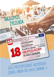 Picture of Karnet Urodziny Osiemnastka Gift-M