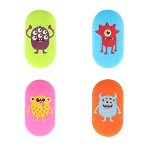 Picture of Gumka owalna z nadrukiem Monster (24szt) STRIGO