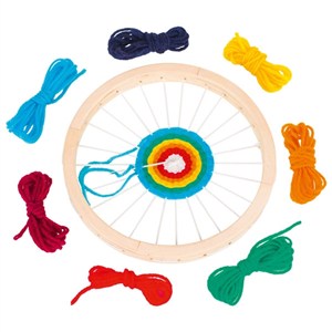 Obrazek Okrągłe krosno, 7 kolorów wełny GOKI-58783