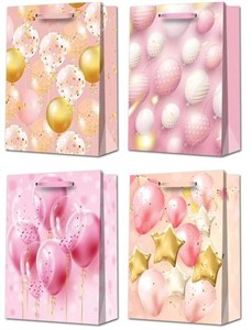 Obrazek Torebki prezentowe WK 22273 M mix wzorów 12 sztuk