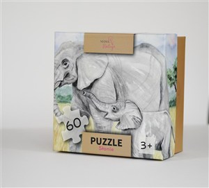 Obrazek Puzzle 60 Słonie