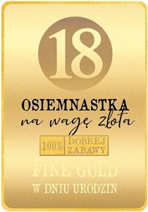 Obrazek Karnet Urodziny 18