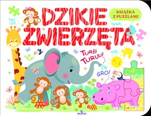 Obrazek Dzikie zwierzęta Książka edukacyjna z puzzlami