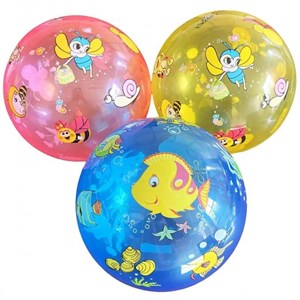 Obrazek Piłka transparentna zwierzęta MIX