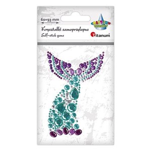 Obrazek Kryształki samoprzylepne ogon syreny 60x93mm