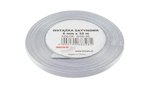 Picture of Wstążka satynowa platynowa 6mmx32m