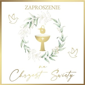 Obrazek Zaproszenie Chrzest (10szt)