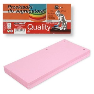 Obrazek Przekładki do segregatora 100szt pink