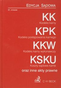 Obrazek Kodeks karny Kodeks postępowania karnego Kodeks karny wykonawczy Koszty sądowe karne oraz inne akty prawne