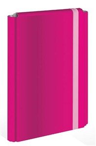 Obrazek Teczka z gumką A4 twarda oprawa różowa