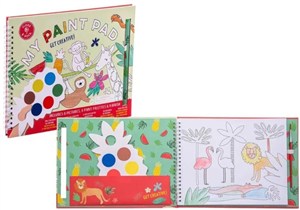 Obrazek Kolorowanki z farbkami dżungla