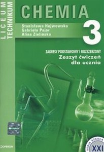 Obrazek Chemia 3 Zeszyt ćwiczeń Liceum technikum Zakres podstawowy i rozszerzony