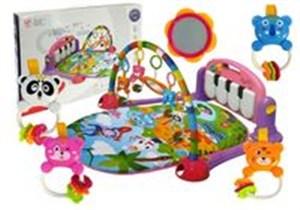 Obrazek Mata interaktywna z pianinkiem różowa