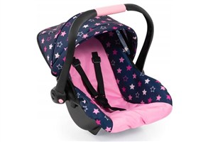 Obrazek Fotelik samochodowy dla lalek z daszkiem niebieski