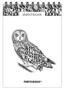 Obrazek Szkicownik A5 pion na spirali Sowa 60K z perforacją 120 gsm Narcissus