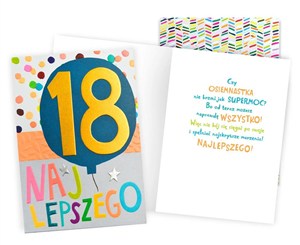 Picture of Karnet Urodziny 18 męskie