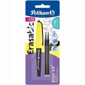 Obrazek Długopis wymazywalny Pelikan Erase 2.0 + wkłady - czarny