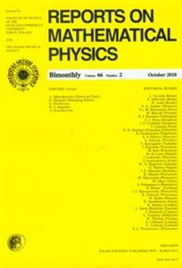 Picture of Reports on Mathematical Physics 66/2 Pergamon