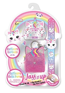 Obrazek Słuchawki+portfelik+bransoletka slap Kotorożec