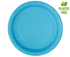 Obrazek Talerzyki papierowe niebieskie 23cm 8szt