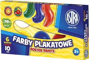 Picture of Farby plakatowe Astra 6 kolorów 10 ml
