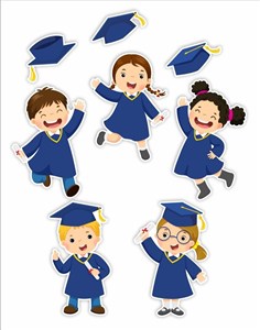 Picture of Dekoracje okienne dwustronne-Dzieci z biretami 8el