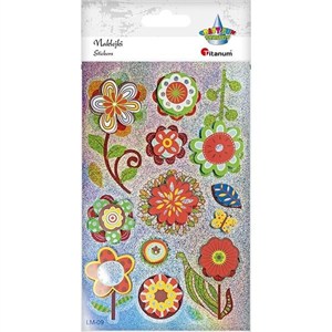 Obrazek Naklejki foliowo-papierowe 3D kwiaty 14szt.