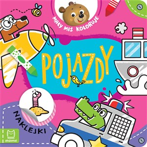 Obrazek Mały miś koloruje Pojazdy