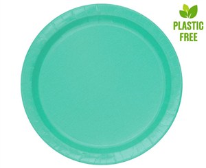 Obrazek Talerzyki papierowe niebieskie 23cm 8szt.