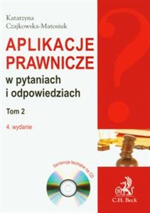 Obrazek Aplikacje prawnicze w pytaniach i odpowiedziach Tom 2 z płytą CD