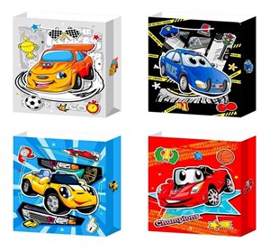 Obrazek Torebki prezentowe WK 22444 L mix wzorów 12 sztuk