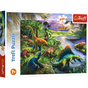 Obrazek Puzzle 200 Drapieżne dinozaury