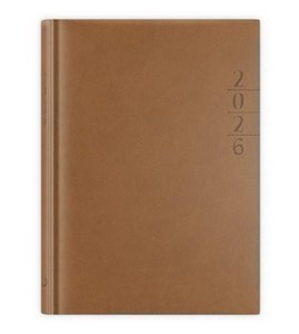 Picture of Kalendarz 2026 A5 dzienny Lux złocony brązowy