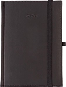 Obrazek Notes A5 kratka Vivella z gumką czarny