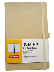 Obrazek Notes roma 13x21cm kratka beżowy