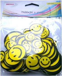 Obrazek Naklejki z pianki uśmiechy 54szt